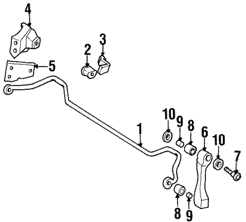 Stabilizer Bar & Components for 1998 Acura CL #0