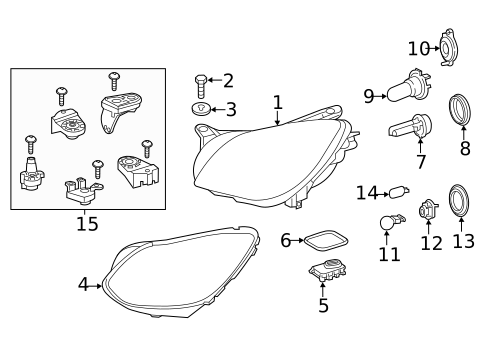 Bulbs - Chassis for 2019 Mercedes-Benz SLC 43 AMG® #0
