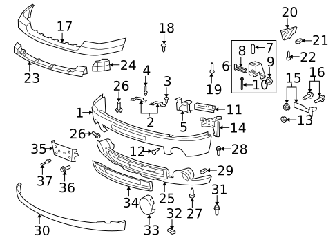 Bumper & Components - Front for 2013 GMC Sierra 2500 HD #0