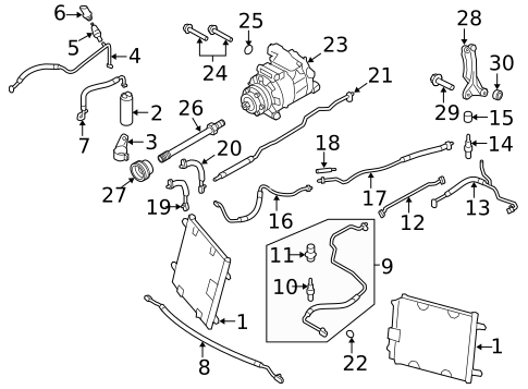Condenser, Compressor & Lines for 2015 Audi R8 #0