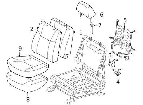 Front Seat Components for 2006 Toyota Tacoma #1