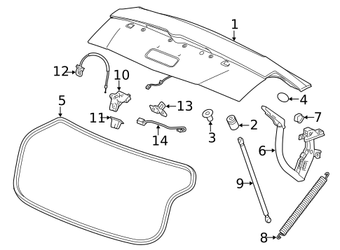 Trunk for 2016 Cadillac CTS #0