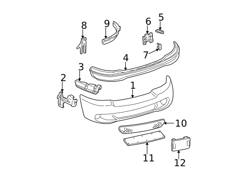 Bumper & Components - Front for 2003 Ford F-150 #0