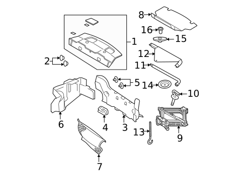 Interior Trim - Rear Body for 2007 Ford Mustang #0