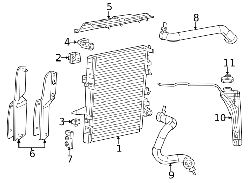 Radiator & Components for 2018 Jeep Wrangler JK #0