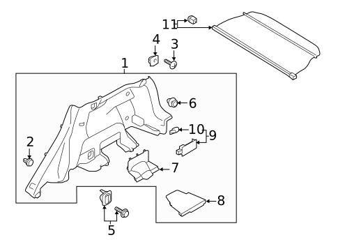 Interior Trim - Rear Body for 2023 Subaru Crosstrek #1