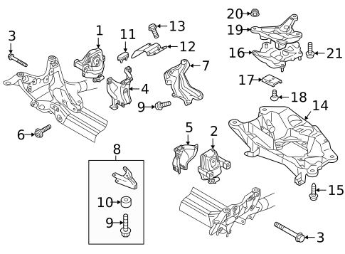 Engine & Trans Mounting for 2016 Audi A6 #0