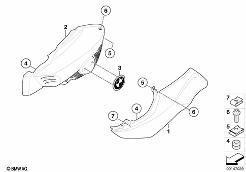 Motorcycle Trim Section, Windshield for 2008 BMW-Motorrad K 1200 R #3