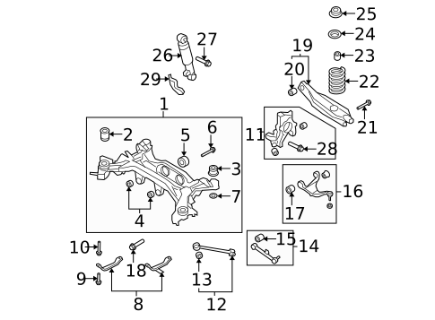 Rear Suspension for 2009 Hyundai Santa Fe #0