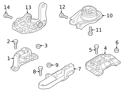 Engine & Trans Mounting for 2014 Mazda 5 #1