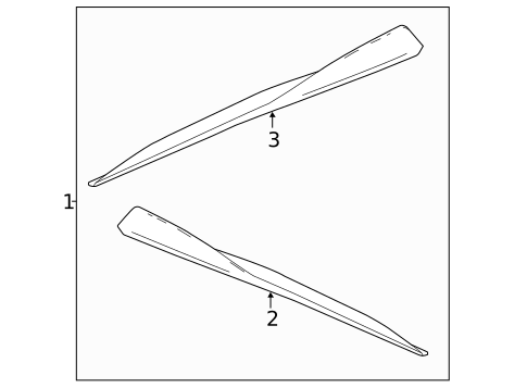 Exterior Trim - Pillars for 2020 Chevrolet Corvette #1