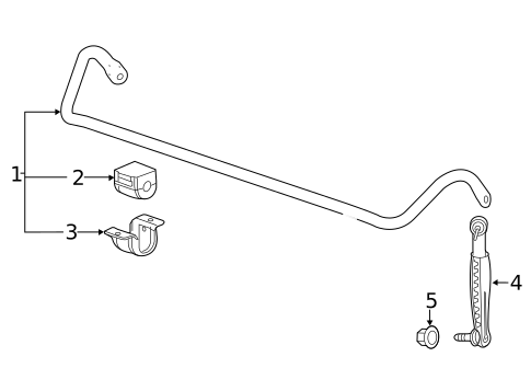 Stabilizer Bar & Components for 2013 Cadillac ATS #1