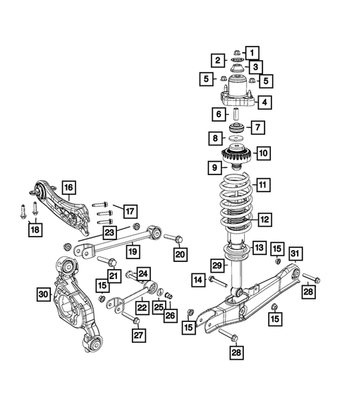 Rear Suspension and Cradle for 2015 Dodge Journey #0