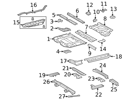 Floor & Rails for 2009 Toyota Highlander #0