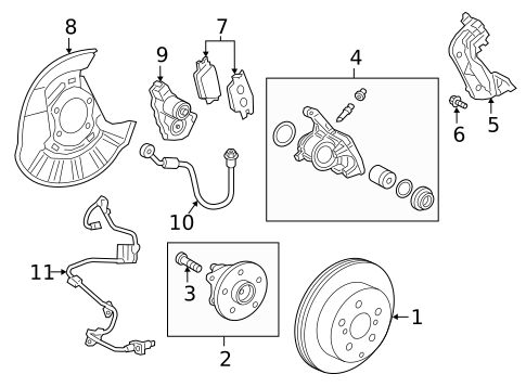 Rear Brakes for 2025 Toyota RAV4 #1