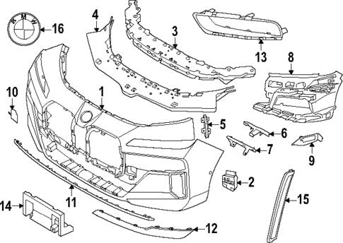 Bumper & Components - Front for 2023 BMW i7 #0