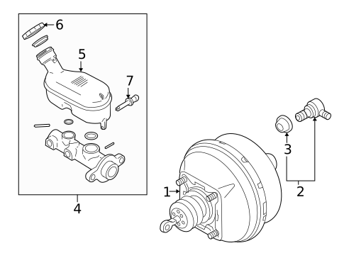 Master Cylinder - Components On Dash Panel for 2007 Pontiac Torrent #8