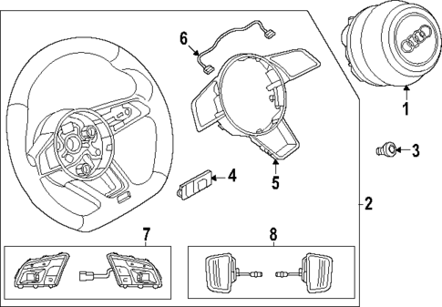 Steering Wheel & Trim for 2021 Audi RS5 #2