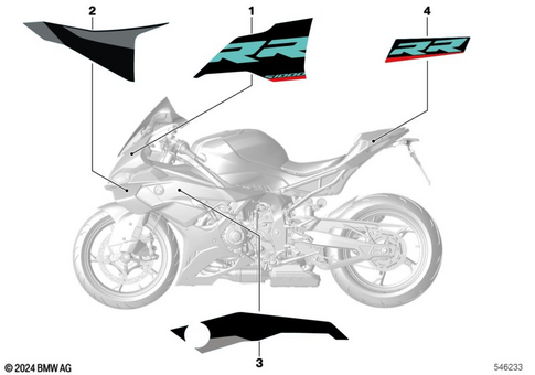 Stickers, Labels, Adhesive Film Strips for 2025 BMW-Motorrad S 1000 RR #1