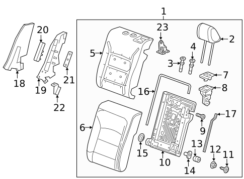 Rear Seat Components for 2018 Chevrolet Cruze #5