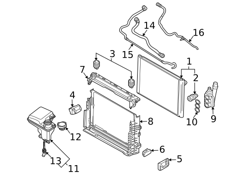 Radiator & Components for 2003 BMW 760Li #0