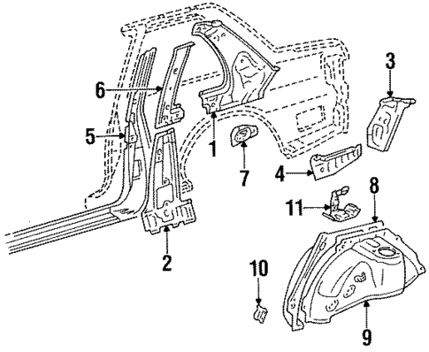 Inner Structure for 1993 Toyota Tercel #0