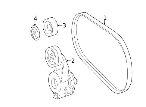Belts & Pulleys for 2015 Mercedes-Benz GL350 #0