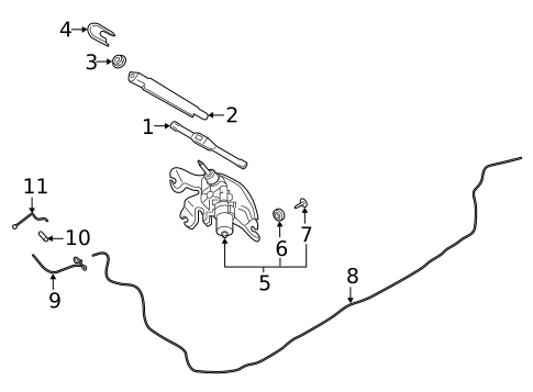 Wiper & Washer Components for 2019 Hyundai Veloster #1