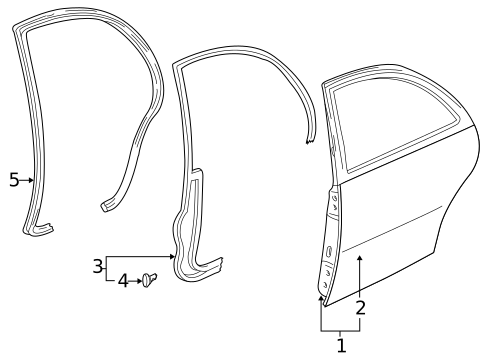 Door & Components for 1997 Mazda Millenia #1