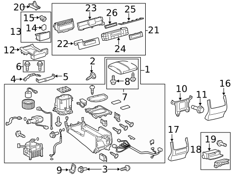 Console for 2013 Lexus LX570 #1