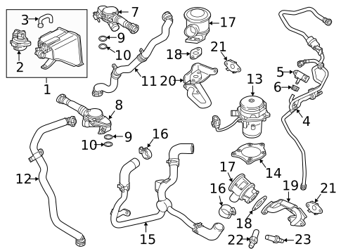 Emission Components for 2016 Porsche Panamera #4