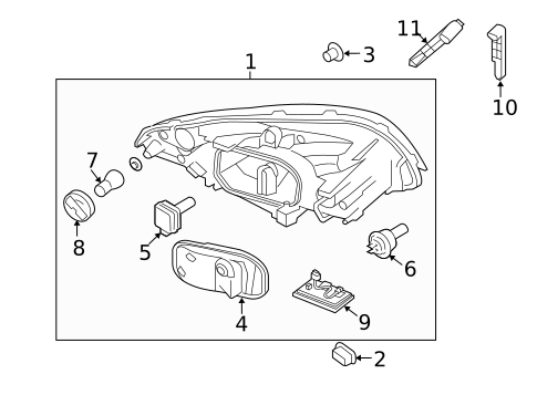Bulbs - Chassis for 2014 Volvo XC60 #2
