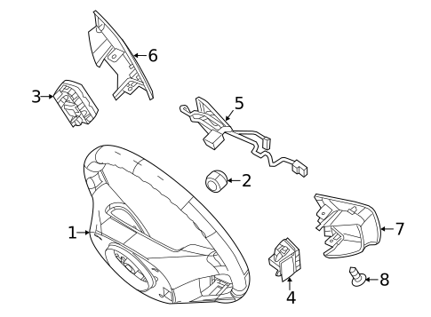 Steering Wheel & Trim for 2010 Ford Fusion #1