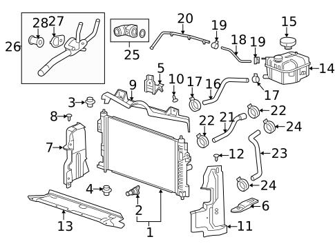 Radiator & Components for 2017 Cadillac XTS #0