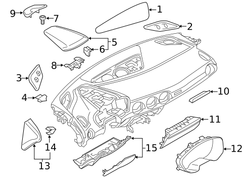 Instrument Panel Components for 2017 Audi TTS Quattro #0