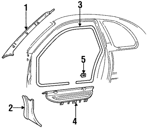 Interior Trim - Pillars for 1998 Dodge Neon #1