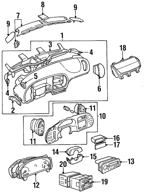 Instrument Panel for 1996 Saab 900 #0