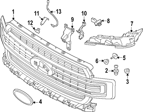 Grille & Components for 2019 Ford F-150 #2