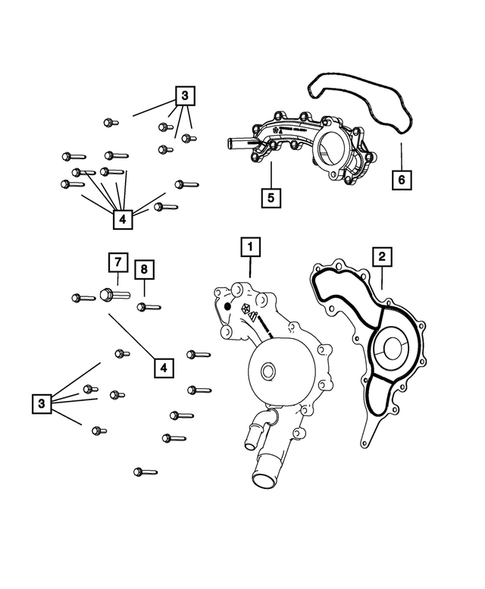 Water Pump and Related Parts for 2020 Ram 1500 Classic #0