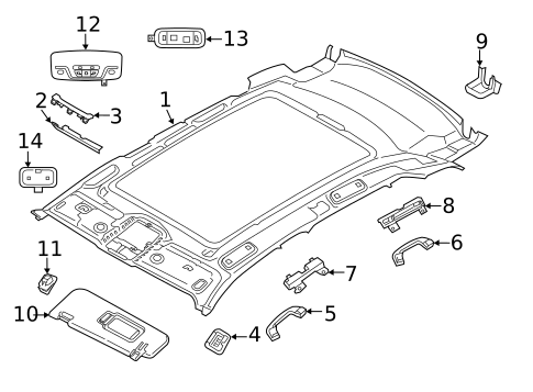 Interior Trim - Roof for 2022 BMW X3 #1
