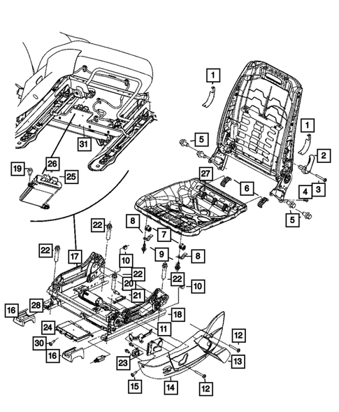 Adjusters, Covers, Shields, and Risers for 2006 Chrysler 300 #0