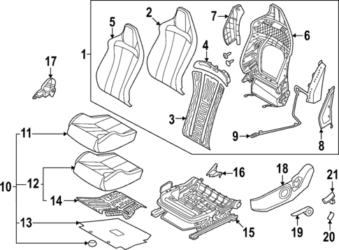 Driver Seat Components for 2024 Hyundai Elantra N #0