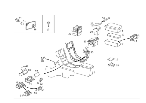 Housing with Tray for 1999 Mercedes-Benz CLK430 #1