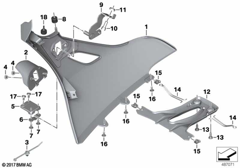 Motorcycle Trim Section, Windshield for 2024 BMW-Motorrad K 1600 B #1