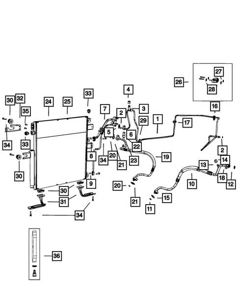 Air Conditioner and Heater Plumbing for 2011 Ram 2500 #0