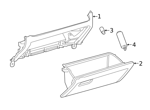 Glove Box for 2022 Toyota RAV4 #1