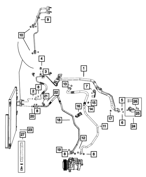 Air Conditioner and Heater Plumbing for 2014 Ram 1500 #2