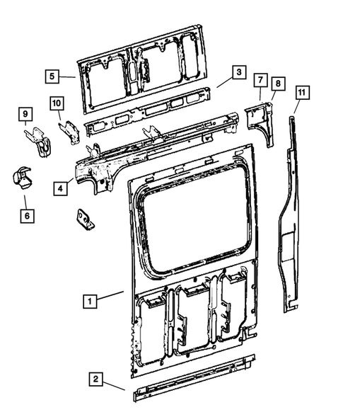 Quarter Panel and Pillars for 2007 Dodge Sprinter 3500 #4