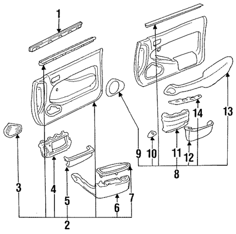 Interior Trim - Door for 1994 Toyota Camry #0