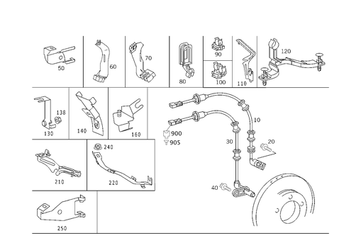 Rear Axle Wiring for 2002 Mercedes-Benz S 55 AMG® #0
